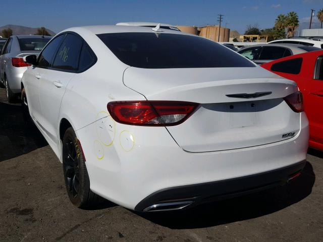 1C3CCCBG6FN706552 - 2015 CHRYSLER 200 S WHITE photo 3