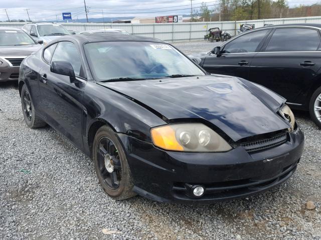 KMHHM65D74U138490 - 2004 HYUNDAI TIBURON BLACK photo 1