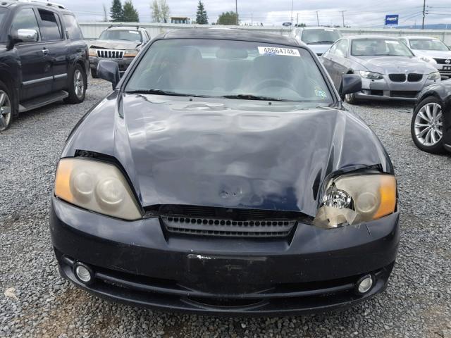 KMHHM65D74U138490 - 2004 HYUNDAI TIBURON BLACK photo 9