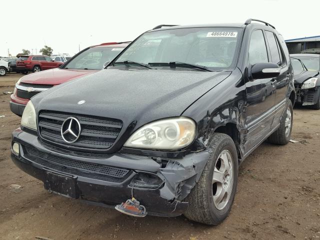 4JGAB57E04A476189 - 2004 MERCEDES-BENZ ML 350 BLACK photo 2