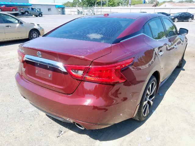 1N4AA6AP3HC400358 - 2017 NISSAN MAXIMA 3.5 BURGUNDY photo 4