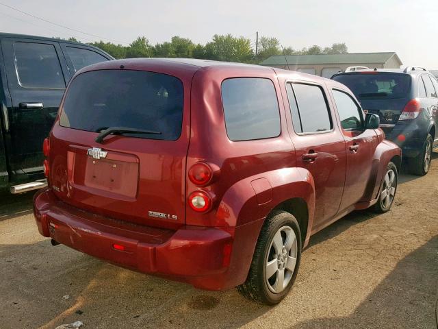 3GNCA13B39S527072 - 2009 CHEVROLET HHR LS MAROON photo 4