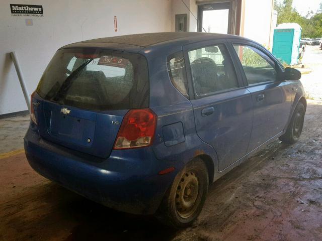 KL1TD666X8B144999 - 2008 CHEVROLET AVEO BASE Көк фото 4