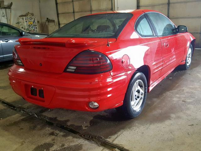 1G2NF12E6YM727283 - 2000 PONTIAC GRAND AM S RED photo 4