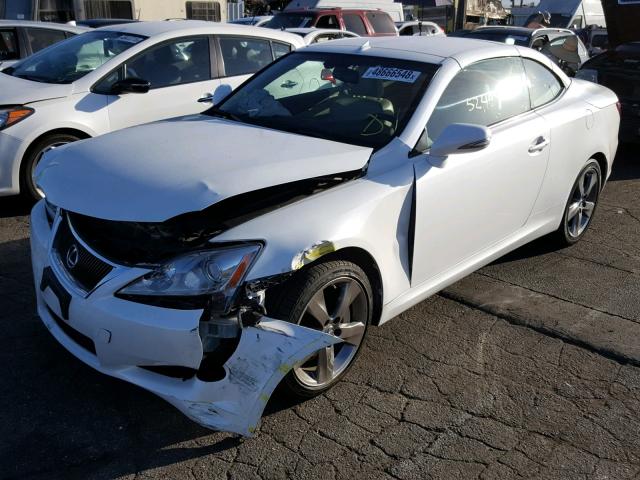 JTHFE2C26A2504500 - 2010 LEXUS IS 350 WHITE photo 2