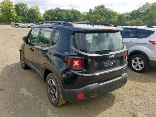 ZACCJAAT6FPC34266 - 2015 JEEP RENEGADE S BLACK photo 3