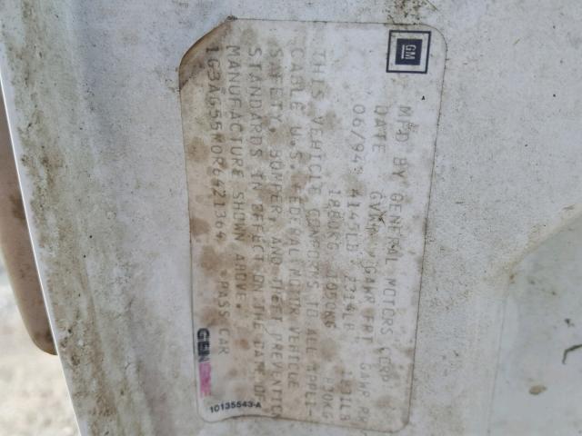 1G3AG55M0R6421364 - 1994 OLDSMOBILE CUTLASS CI Ağ foto 10