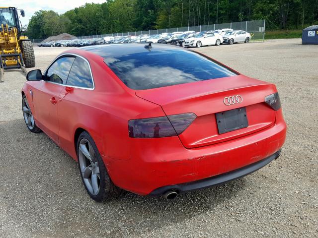 WAUDK78T39A016782 - 2009 AUDI A5 QUATTRO RED photo 3