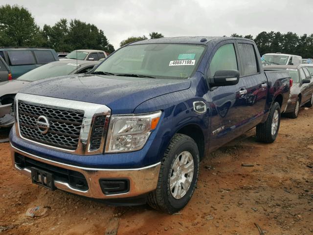 1N6AA1EJ1HN541501 - 2017 NISSAN TITAN S BLUE photo 2