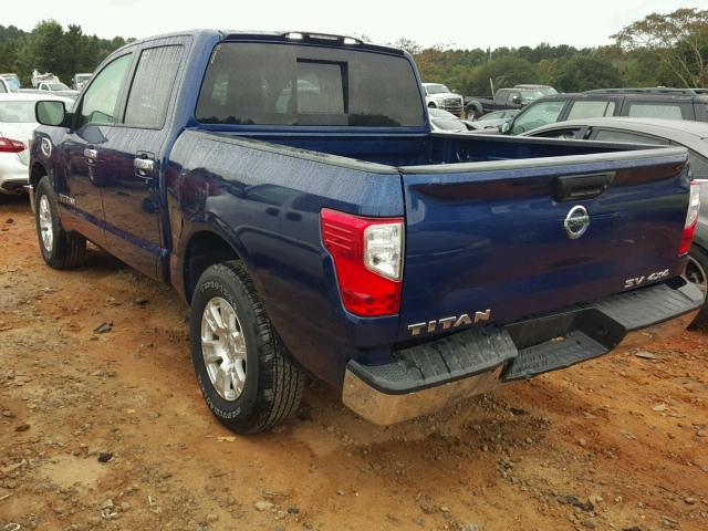 1N6AA1EJ1HN541501 - 2017 NISSAN TITAN S BLUE photo 3