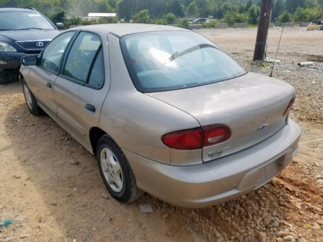 1G1JC524717237210 - 2001 CHEVROLET CAVALIER B GOLD photo 3