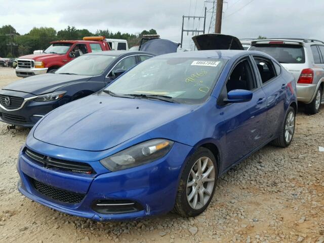 1C3CDFBB4ED716133 - 2014 DODGE DART SXT BLUE photo 2