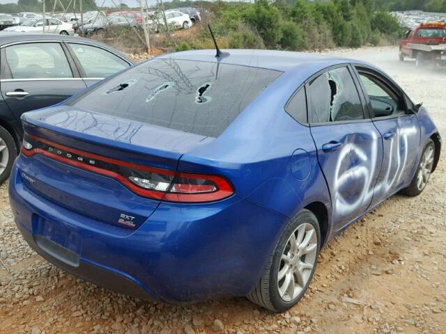 1C3CDFBB4ED716133 - 2014 DODGE DART SXT BLUE photo 4