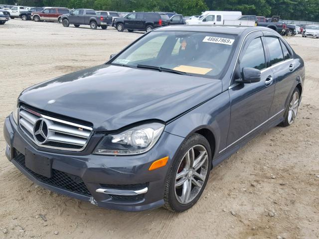 WDDGF4HB7DG093628 - 2013 MERCEDES-BENZ C 250 GRAY photo 2