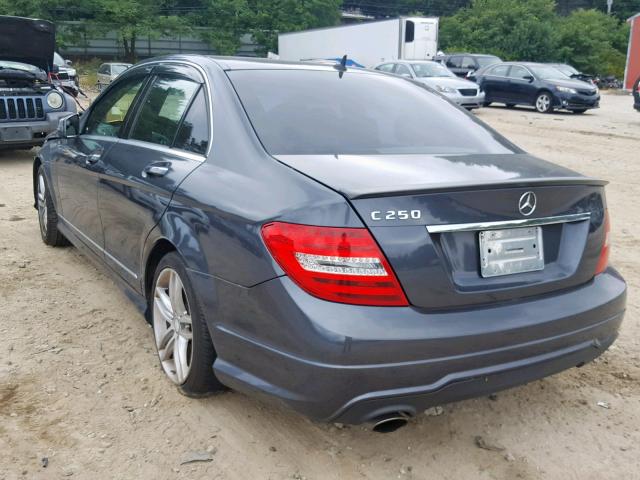 WDDGF4HB7DG093628 - 2013 MERCEDES-BENZ C 250 GRAY photo 3