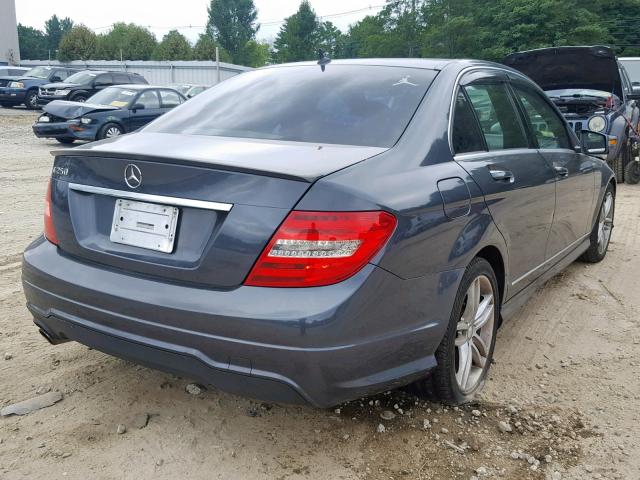 WDDGF4HB7DG093628 - 2013 MERCEDES-BENZ C 250 GRAY photo 4