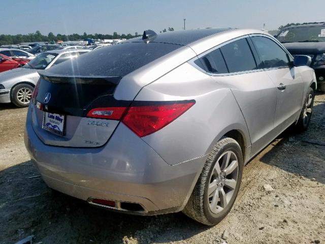 2HNYB1H60AH500131 - 2010 ACURA ZDX ADVANC SILVER photo 4