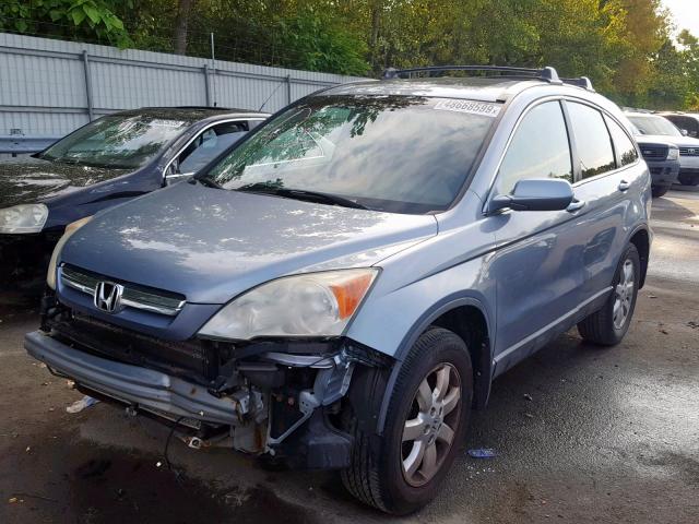 5J6RE48708L018469 - 2008 HONDA CR-V EXL BLUE photo 2