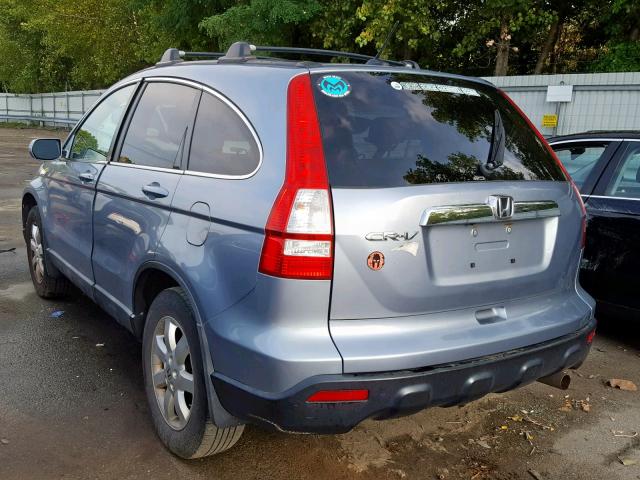 5J6RE48708L018469 - 2008 HONDA CR-V EXL BLUE photo 3