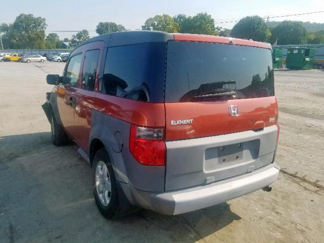 5J6YH18655L013708 - 2005 HONDA ELEMENT EX ORANGE photo 3