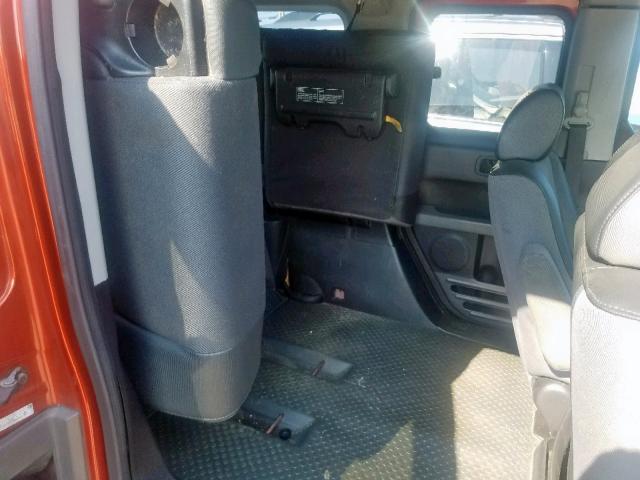 5J6YH18655L013708 - 2005 HONDA ELEMENT EX ORANGE photo 6