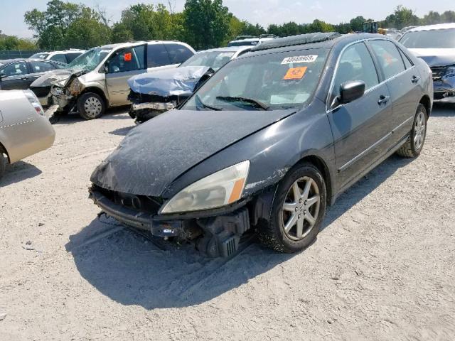 1HGCM66534A041117 - 2004 HONDA ACCORD EX BLACK photo 2