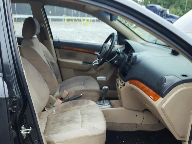 KL1TD56668B233267 - 2008 CHEVROLET AVEO BASE Қара фото 5