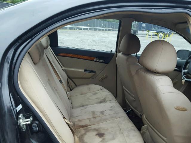 KL1TD56668B233267 - 2008 CHEVROLET AVEO BASE Қара фото 6