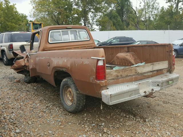 W14JF9C166367 - 1979 DODGE POWER WAGO BROWN photo 3