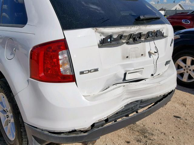 2FMDK3GC7EBB17976 - 2014 FORD EDGE SE WHITE photo 9