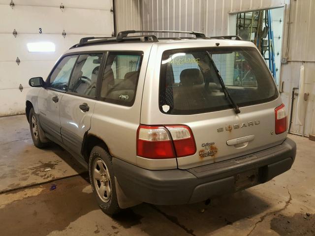 JF1SF63502H742331 - 2002 SUBARU FORESTER L SILVER photo 3