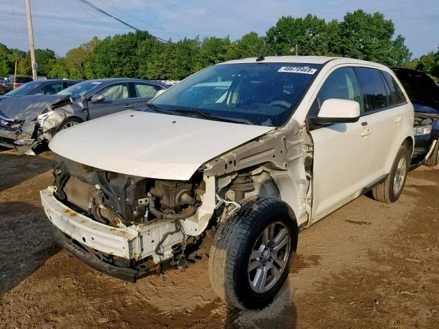 2FMDK48C68BA91041 - 2008 FORD EDGE SEL WHITE photo 2