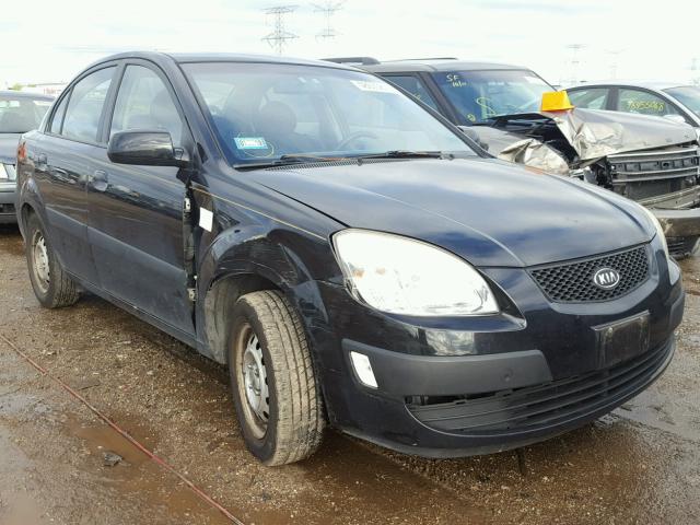 KNADE123666121781 - 2006 KIA RIO BLACK photo 1