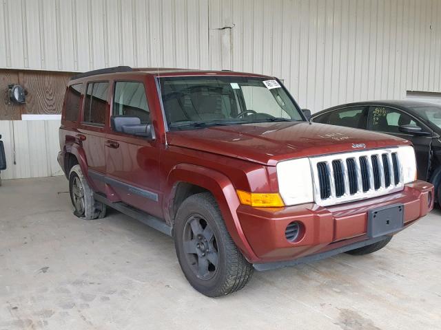 1J8HH48K97C612580 - 2007 JEEP COMMANDER BURGUNDY photo 1