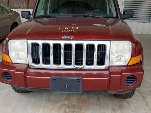 1J8HH48K97C612580 - 2007 JEEP COMMANDER BURGUNDY photo 7