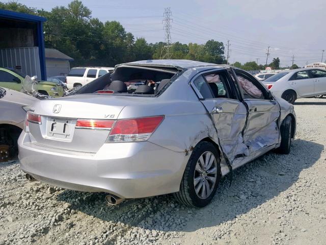 1HGCP3F80BA002191 - 2011 HONDA ACCORD EXL SILVER photo 4