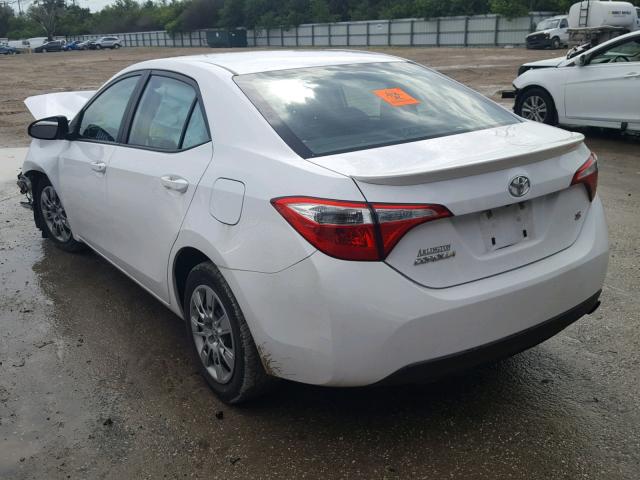 2T1BURHE9EC180450 - 2014 TOYOTA COROLLA L WHITE photo 3