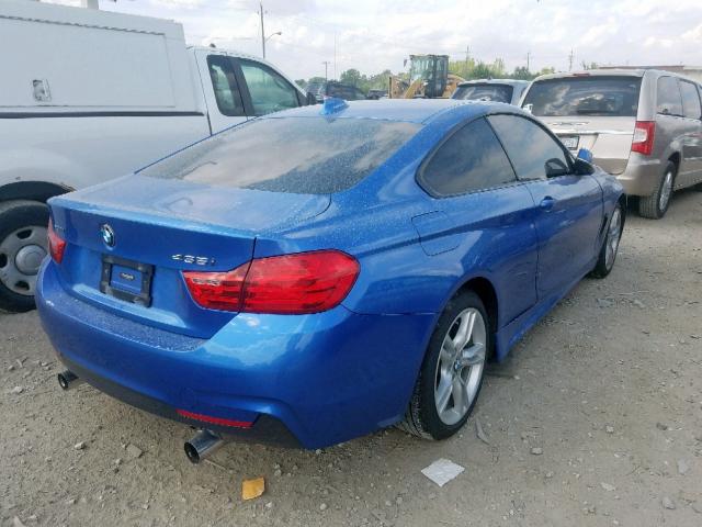 WBA3R5C58EK187357 - 2014 BMW 435 XI BLUE photo 4