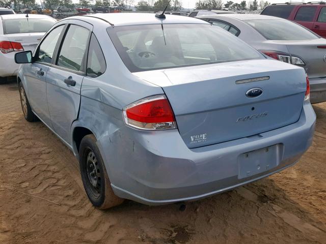 1FAHP34N28W154908 - 2008 FORD FOCUS S/SE BLUE photo 3