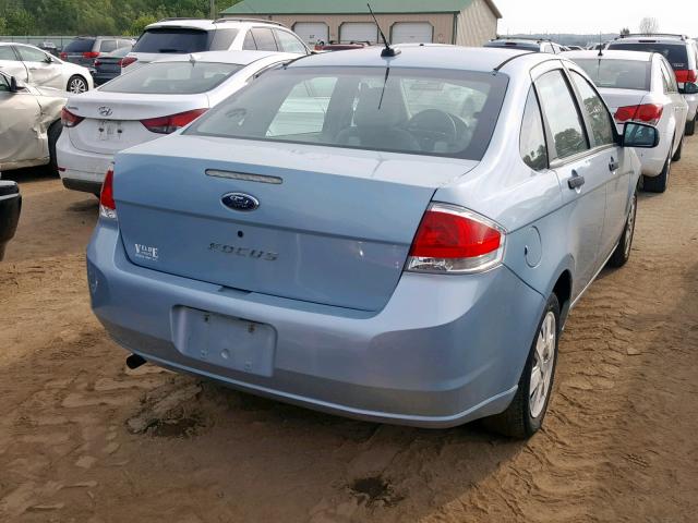 1FAHP34N28W154908 - 2008 FORD FOCUS S/SE BLUE photo 4