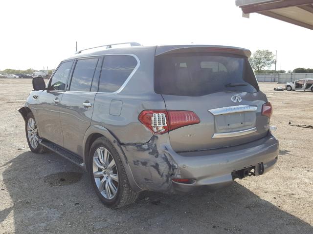 JN8AZ2ND7E9751007 - 2014 INFINITI QX80 GRAY photo 3