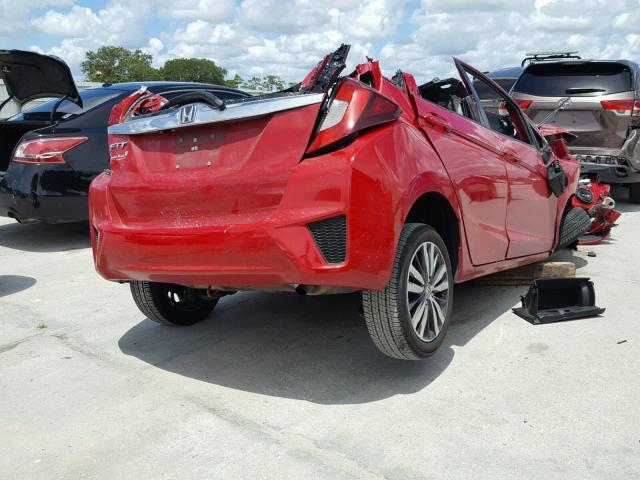 3HGGK5H81FM704473 - 2015 HONDA FIT EX RED photo 4