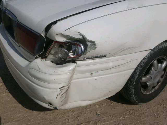 1G4HP54K914184089 - 2001 BUICK LESABRE CU WHITE photo 9