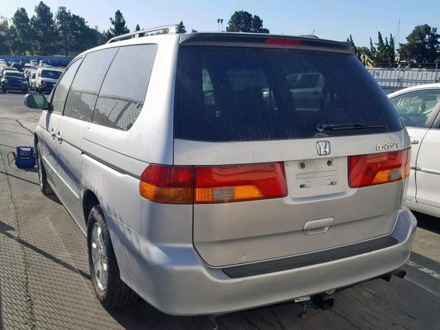 2HKRL18042H569352 - 2002 HONDA ODYSSEY EX SILVER photo 3