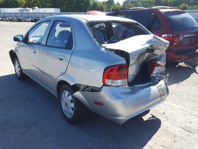 KL1TJ52654B172826 - 2004 CHEVROLET AVEO LS SILVER photo 3