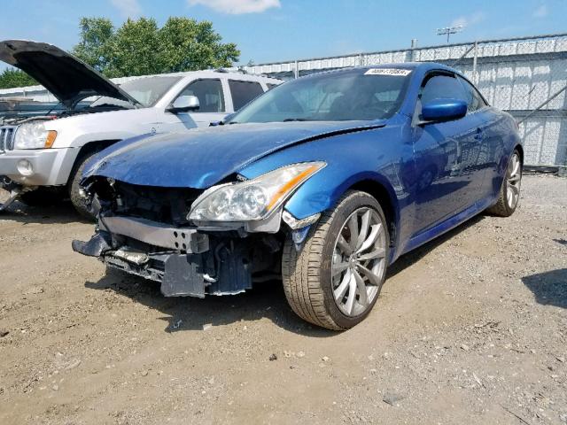 JNKCV66E39M723219 - 2009 INFINITI G37 BASE BLUE photo 2