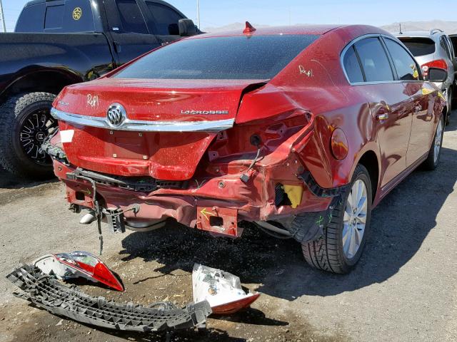 1G4GB5GR1EF196931 - 2014 BUICK LACROSSE RED photo 4