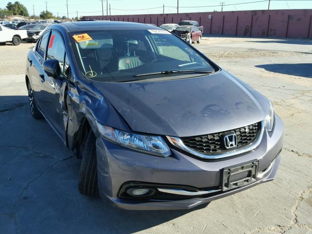 2HGFB2F93FH537781 - 2015 HONDA CIVIC EXL GRAY photo 1