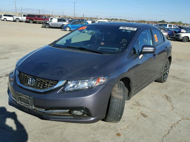 2HGFB2F93FH537781 - 2015 HONDA CIVIC EXL GRAY photo 2