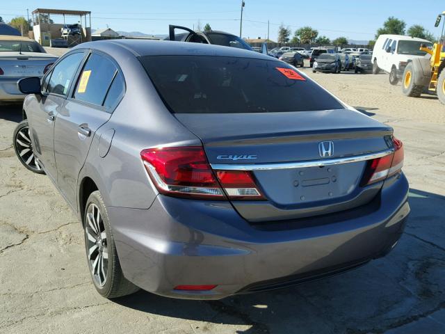 2HGFB2F93FH537781 - 2015 HONDA CIVIC EXL GRAY photo 3